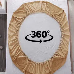 dream care Cotts Wonder Waterproof Fitted Terry Cotton King Size (78x72) Mattress Protector In Beige Colour image 3