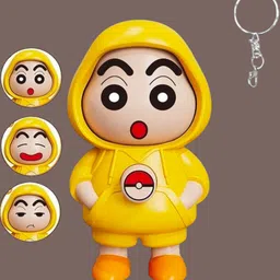 Cute Shinchan Desk Toy Funny Expression Changing Cartoon Hoodie Collectible-image-33