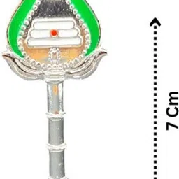 kalai Murugan Vel for Car Dashboard -Silver Colour Metal Idol,1 Piece Decorative Showpiece - 7 cm image 2