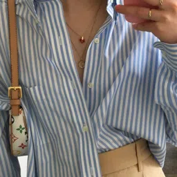 femibazaar Women Oversized Fit Striped Casual Shirt-picture-26