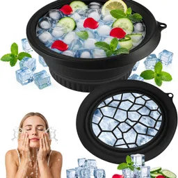padchaaya Silicone Massage Bowl Foldable Face Ice Bath Bowl for Swelling Relief, Relieve Skin, Pore Shrinking-picture-16