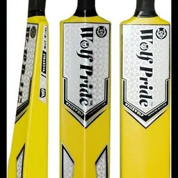 White Wolf White & Black Grip Yellow Cricket Bat No 8 (34"X4.5")_PK37 PVC/Plastic Cricket Bat For 15+ Yrs-image-72