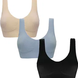 brafee Pack of 3 Women Sports Non Padded Bra-picture-15