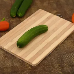 mobfest ®Size:-(22*32 cm)Bamboo Wooden Reversible|Kitchen Cutting and Chopping Board|Serving Tray with Stainless Steel Hook… Wooden, Bamboo Cutting Board image 1