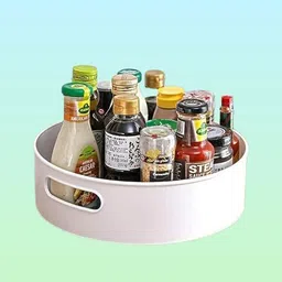 apynex Plastic complete rotation Twisting Caddy Serving Tray – Residential & Pantry Storage Basket-picture-14