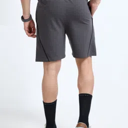 q-cut Self Design Men Grey Casual Shorts image 2