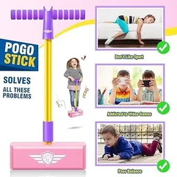 seahaven Pogo Stick Foam Pogo Jumper for Height Increase Kids Jumper with Sound image 2