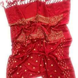 villa trend Printed Viscose Women Red Scarf, Stole image 3