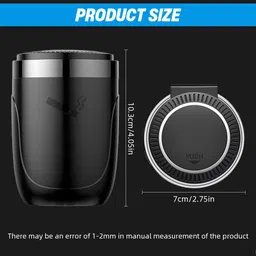maycreate Car Ashtray Metal Alloy Liner Flip Lid Light Universal Cup Holder Fit Black Plastic Ashtray image 2
