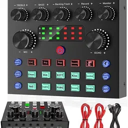 urban infotech V8 Portable Audio Mixer Interface, Bluetooth Sound Card for Recording/Podcast Digital Sound Mixer-picture-14