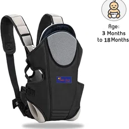 Premium Ergonomic Carrier with strong Buckle & Strap, 3 in 1 (Black Cream) Baby Carrier-image-47