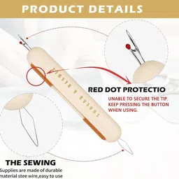 qroof 2 in-1 Needle Threader Tool, image 2