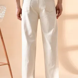 fader Men Loose Fit Mid Rise Beige Jeans image 2