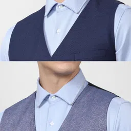 peter england Men Two Piece Suit Textured Suit image 5