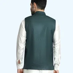 thegoodcollection Self Design Men Waistcoat image 2