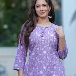 bkapparels Women Floral Print Pure Cotton Straight Kurta-picture-13