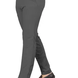 sk trend Men Slim Fit Grey Lycra Blend Trousers image 3