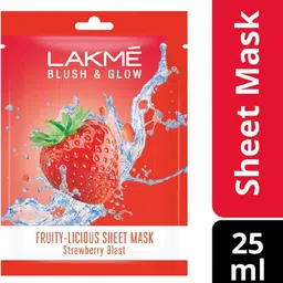 lakmé Blush & Glow Strawberry Sheet Mask|| 25 ml-picture-20