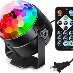kizjorya RGB LED Strobe DJ Light for Home, Birthday, Christmas, Club/Holiday Decorations Disco Ball Set-picture-37