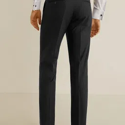 tanip Men Regular Fit Black Cotton Blend Trousers image 2