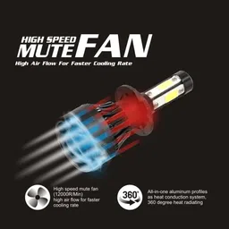 motoroys H4 Fitting Led Headlight Bulb High Low Beam Lens Headlamp Bulb With Fan SG421 Fog Lamp Car LED for Maruti Suzuki (12 V, 65 W) image 2