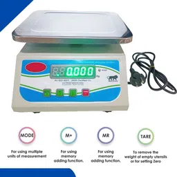 ACU-CHECK Weight Machine for shop 30 kg x 1g Accuracy, Chargeable Front & Back Display SS Weighing Scale-picture-27