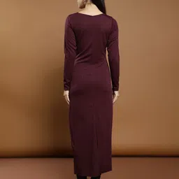 athena Women Bodycon Maroon Maxi/Full Length Dress image 2