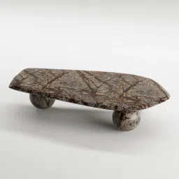 ziba homes Distorted Marble Coffee Table In Rainforest Dark Brown Colour image 5