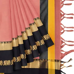 mortal textile r Animal Print Assam Silk Cotton Silk Saree-picture-13