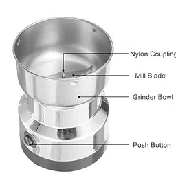 neyla nx Stainless Steel Electric Dry Grinder – Coffee, Spice & Nut Mill with Push Button Mixer Grinder Coupler image 3