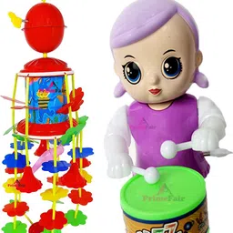 primefair Musical Merry Go Round Toy Soothing Sound with Drummer Rattle Toys image 4