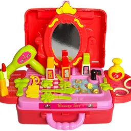 gomzy 3 in 1 Beauty Set for Kids Girls Learning Educational Make Up Suitcase Kit image 3