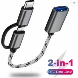 TECHGEAR USB Cable 0.15 m 2 in 1 type c male and micro usb to USB Female otg cable USB Adapter-picture-23
