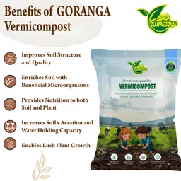 gauranga Organic Vermicompost Khaad – Jaivik Cow Dung & Earthworm Compost Potting Mixture, Soil, Manure image 2