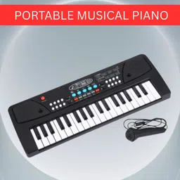 sacro (Piano Keyboard) with Mic/37 Keys 8Rhythms, 8Tones, Portable Electronic ToyE278 (Piano Keyboard) with Mic/37 Keys 8Rhythms, 8Tones, Portable Electronic ToyE278 Analog Portable Keyboard image 1