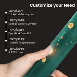 chg Hair Straightener combo Hair Straightener Brush Hair Curler (Green).r81 image 3