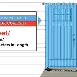 stella creations 214 cm (7 ft) Polyester Blackout Door Curtain (Pack Of 3) image 4