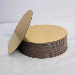 rvs fantastikitchen store 10 INCH Round Cake Board Paper Cake Server (Gold, Pack of 20) Paper Cake Server image 2