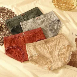 deermi fashion Pack of 3 Women Bikini Multicolor Panty-picture-26