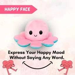 marqueonn ® Reversible Octopus Soft Toys for for Boys and Girls (Kids)- 12 cm image 2