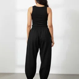 sr collection Self Design Cotton Women Harem Pants image 2