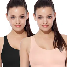 Pack of 2 Women Sports Non Padded Bra-image-1