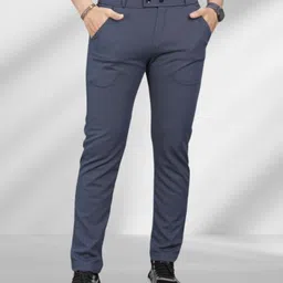 metronaut Regular Fit Men Grey Polyester Trousers-picture-17