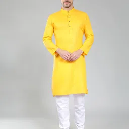 wearbird Men Cotton Blend Kurta Pyjama Set-picture-25