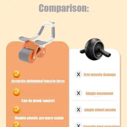 skybucket Automatic Rebound Ab Abdominal Exercise Roller with Elbow Support Ab Exerciser image 5