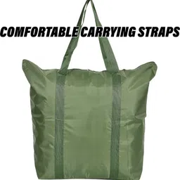 kuber industries Storage Bag|Grocery Bag|Lining Front Pocket Bag with Handle|Green Grocery Bag image 4