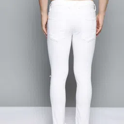 star4well Men Slim Mid Rise White Jeans image 2
