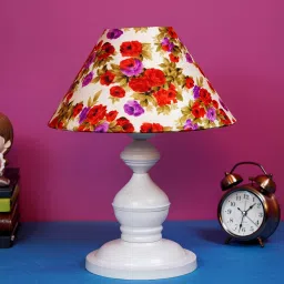 Multicolor Shade Table Lamp With Metal Base By Foziq image 2