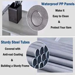 sb07 Metal Book Organizer Metal Open Book Shelf image 3