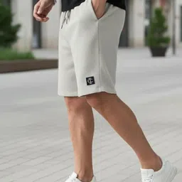 indiclub Self Design Men Grey Casual Shorts image 3